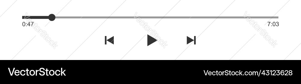 Video or audio player progress loading bar vector image