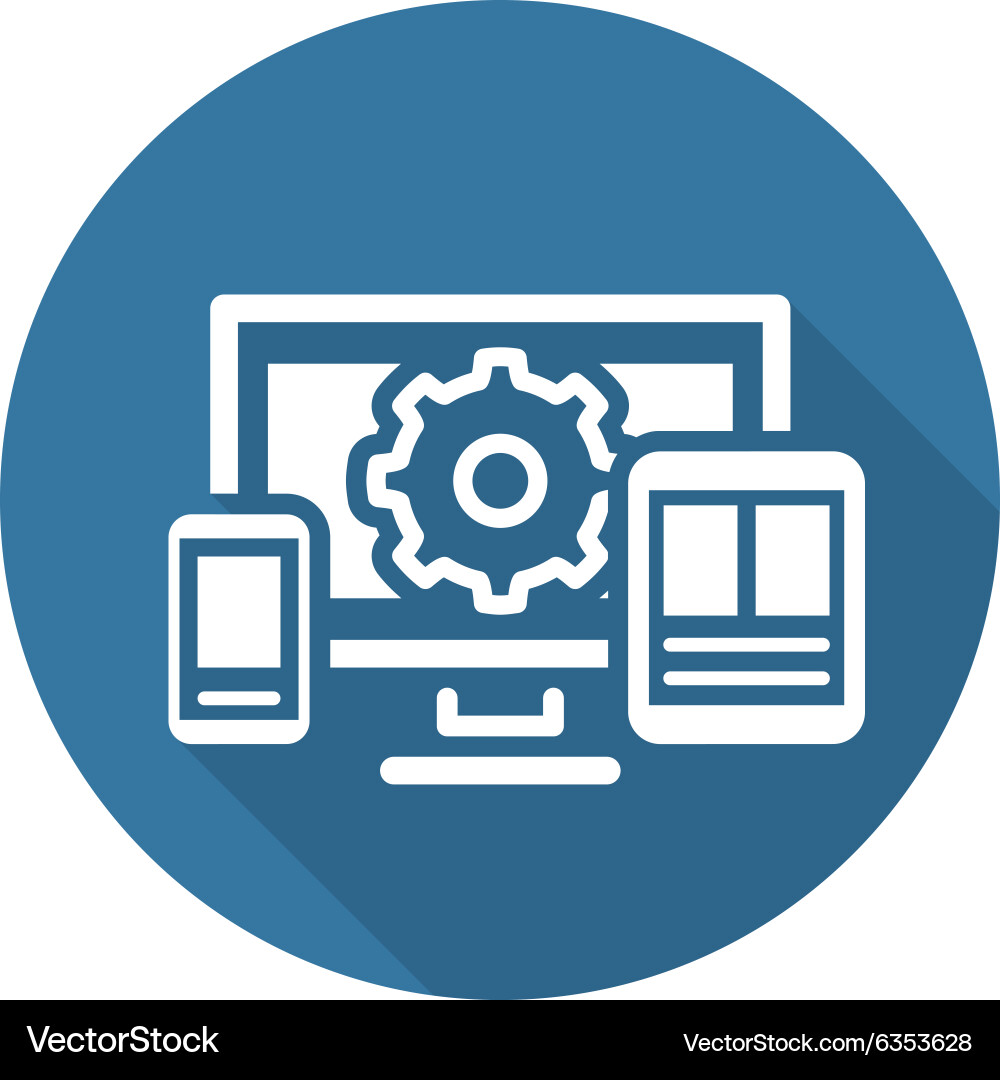 Website optimization icon flat design Vector Image