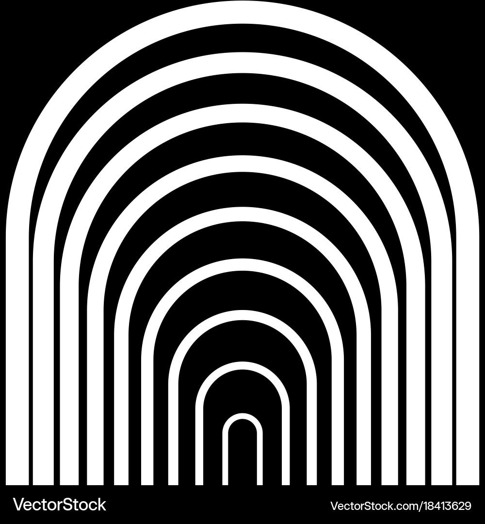 Abstract Circular Lines Vortex Vector Image
