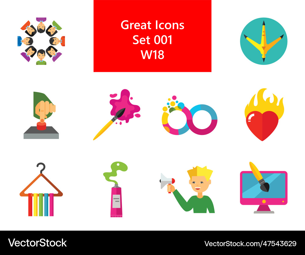 Abstract concepts icon set Vector Image