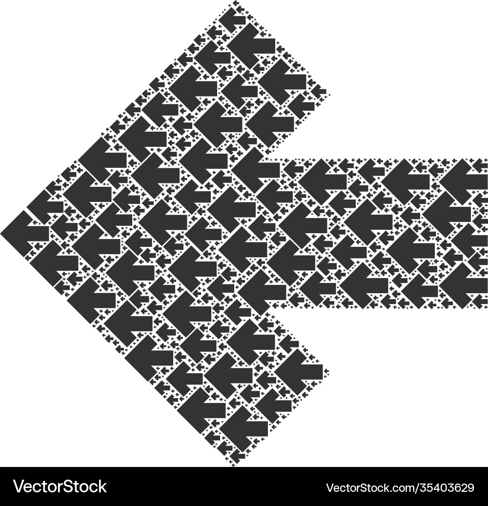 Arrow left recursive composition itself icons Arrow left recursive composition itself icons vector image