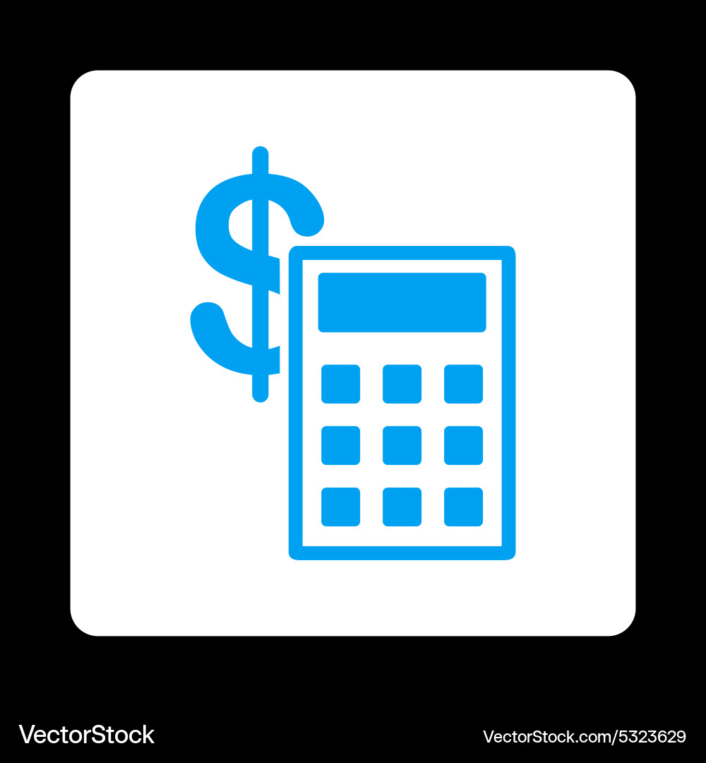 Calculation icon from commerce buttons overcolor vector image