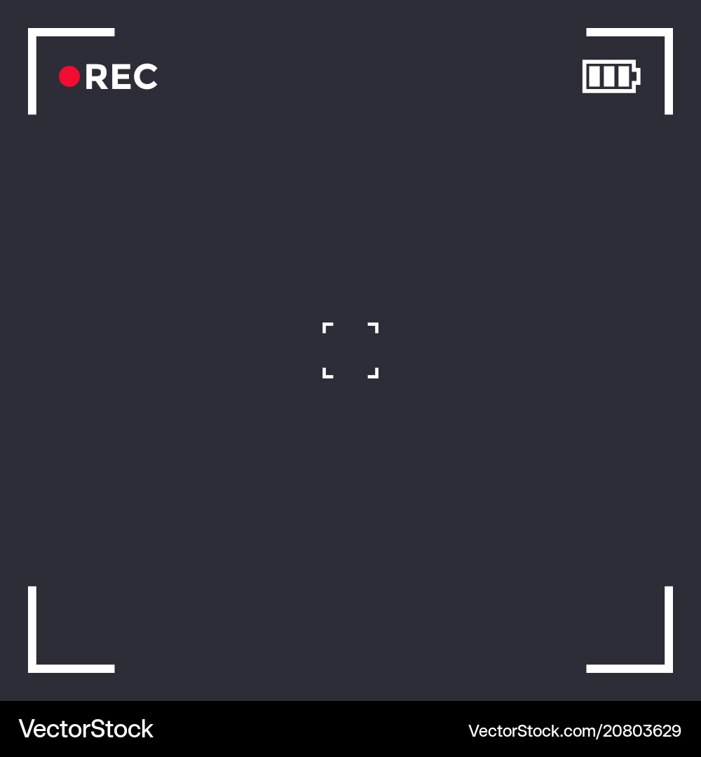 Camera screen interface vector image
