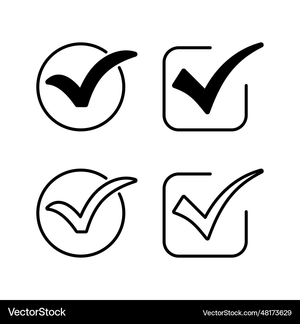 Check icon mark list button Check icon mark list button vector image