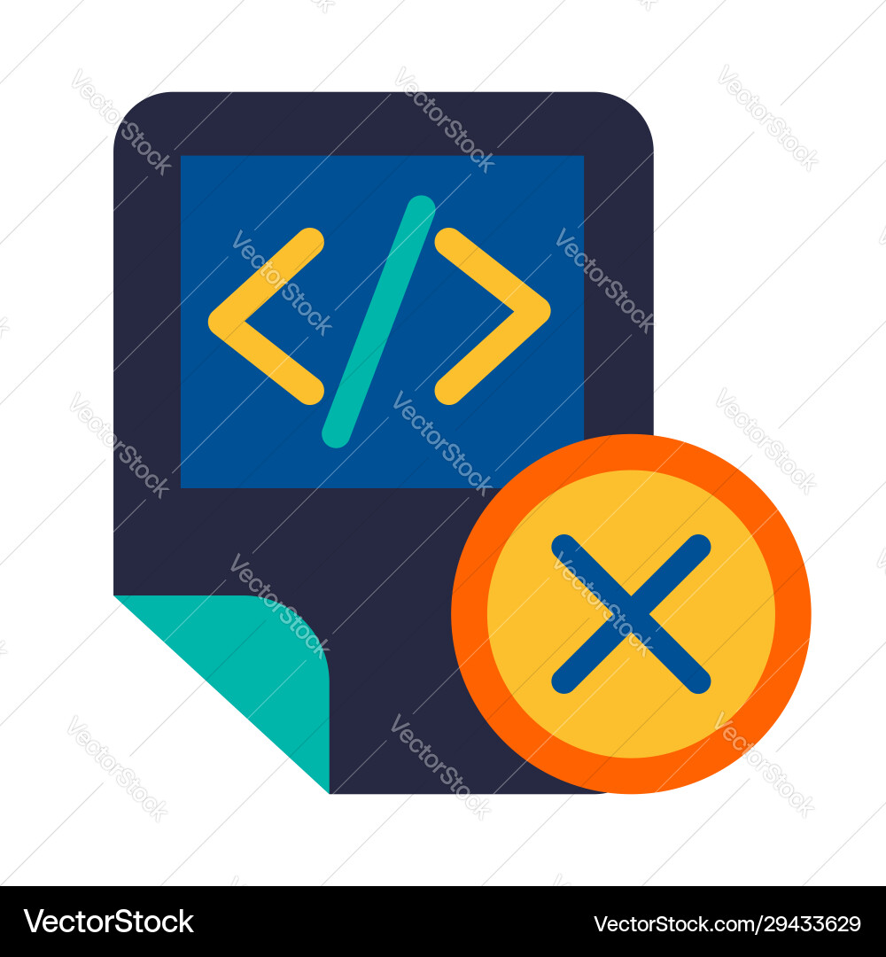 Code-Skript-Datei löschen Symbol Glyph-Symbol Code-Skript-Datei löschen Symbol Glyph-Symbol vektorbild