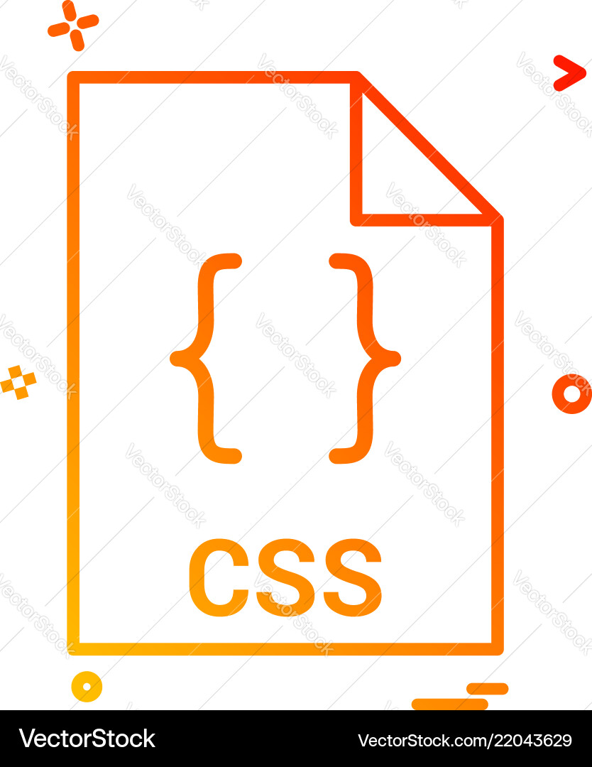 Css Dateierweiterung Format icon Design Css Dateierweiterung Format icon Design Vektorbild