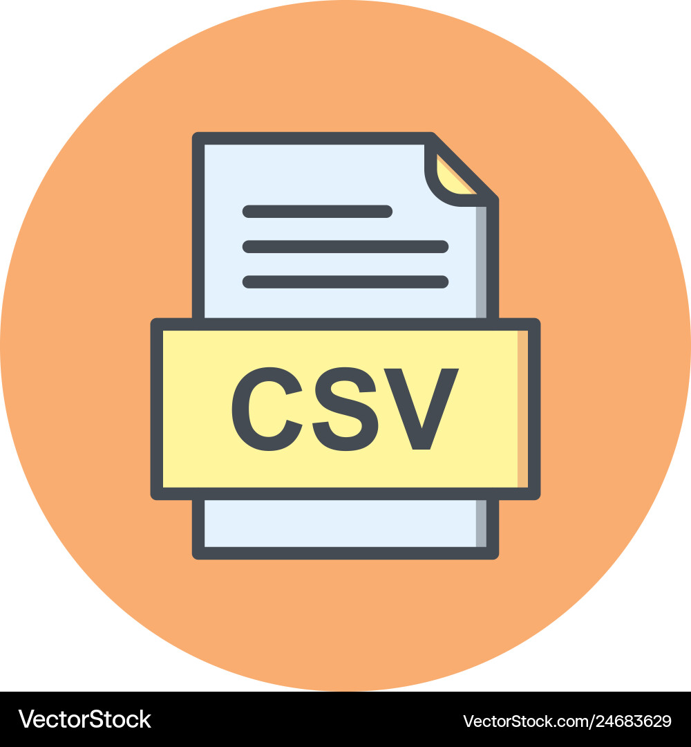 Csv file document icon vector image