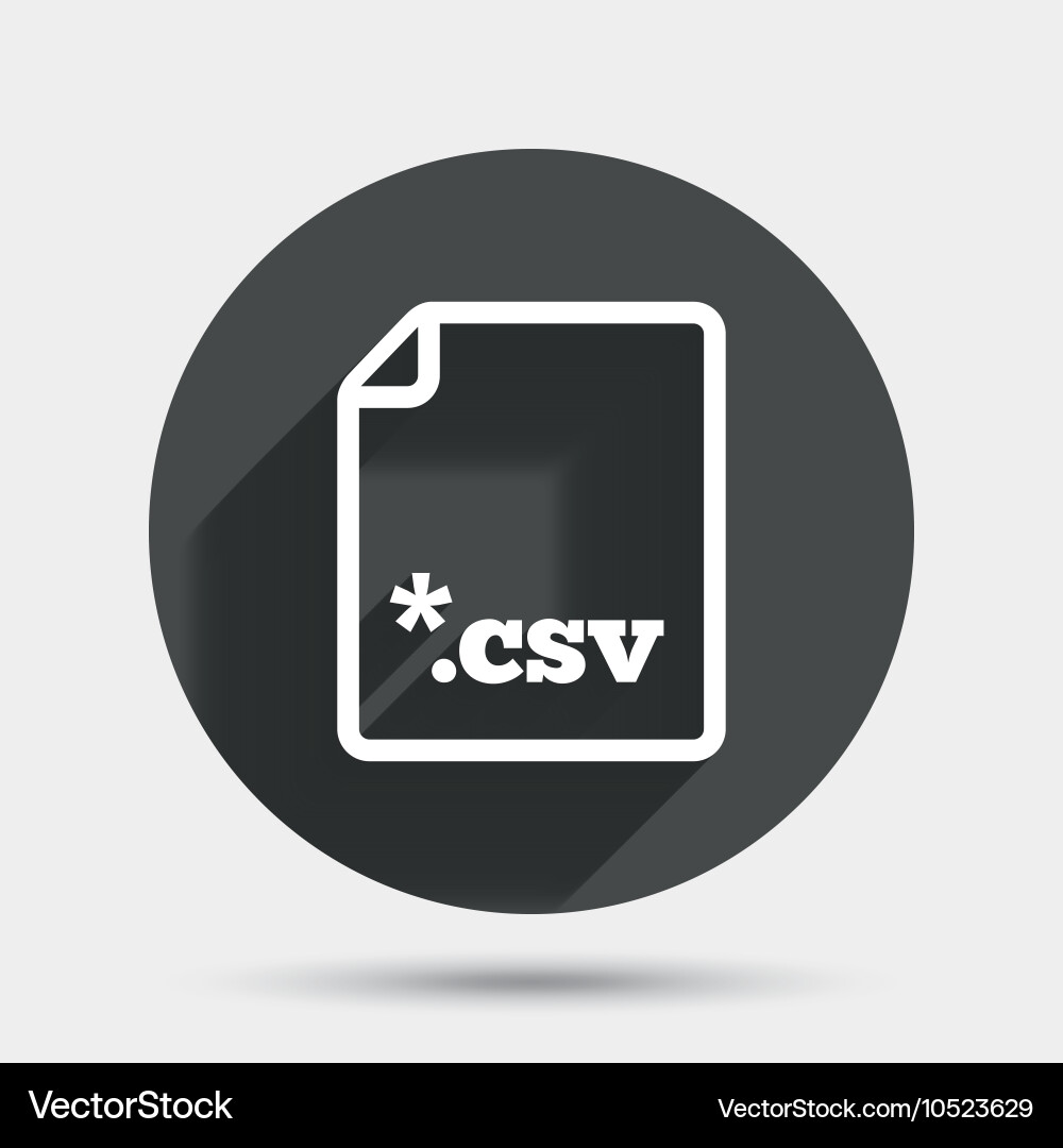 File document icon download csv button vector image