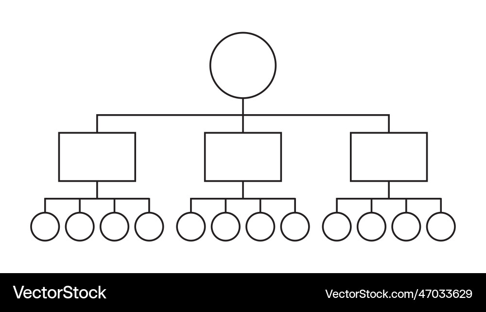 Hierarchy icon organization chart line sign vector image