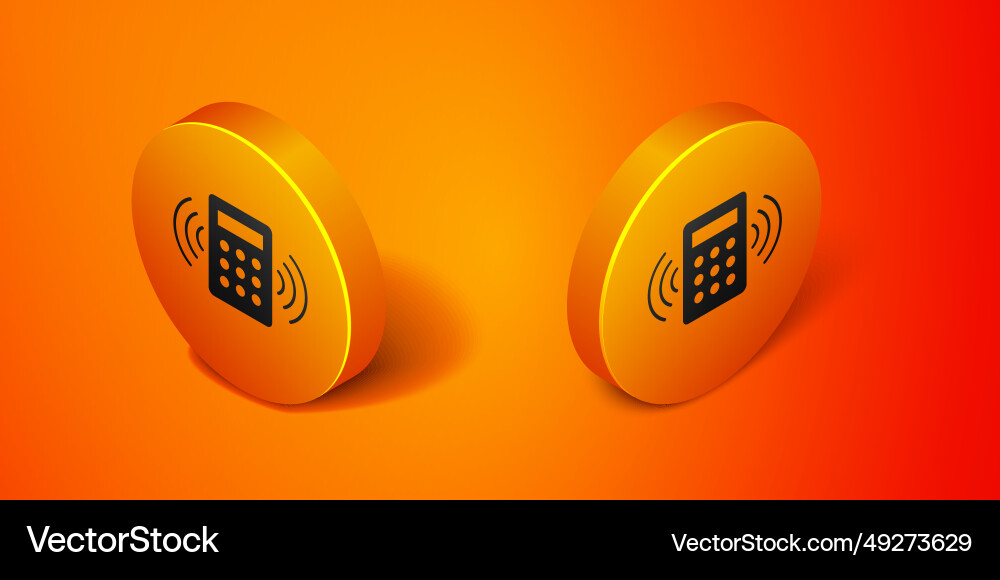 Isometric security system control panel Isometric security system control panel vector image