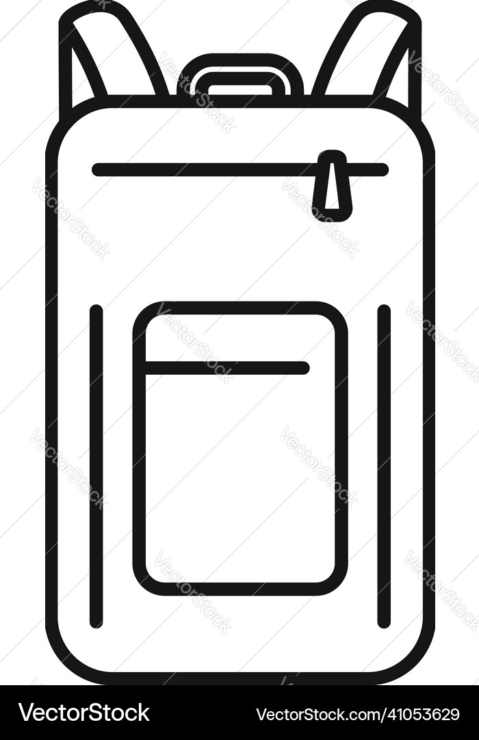 Laptop bag icon outline backpack case Vector Image