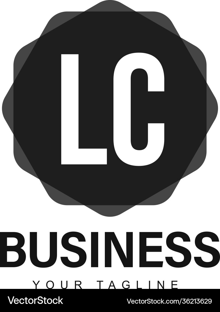 Lc initial a logo design with abstract style Lc initial a logo design with abstract style vector image