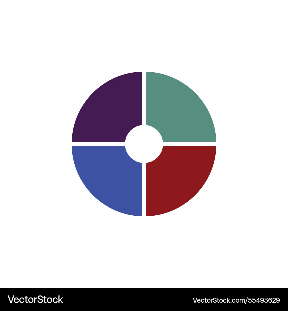 Pie chart icon symbol for data analysis reports Vector Image