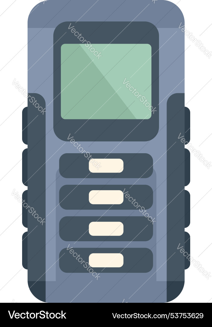 Portable radio device showing blank screen Portable radio device showing blank screen vector image