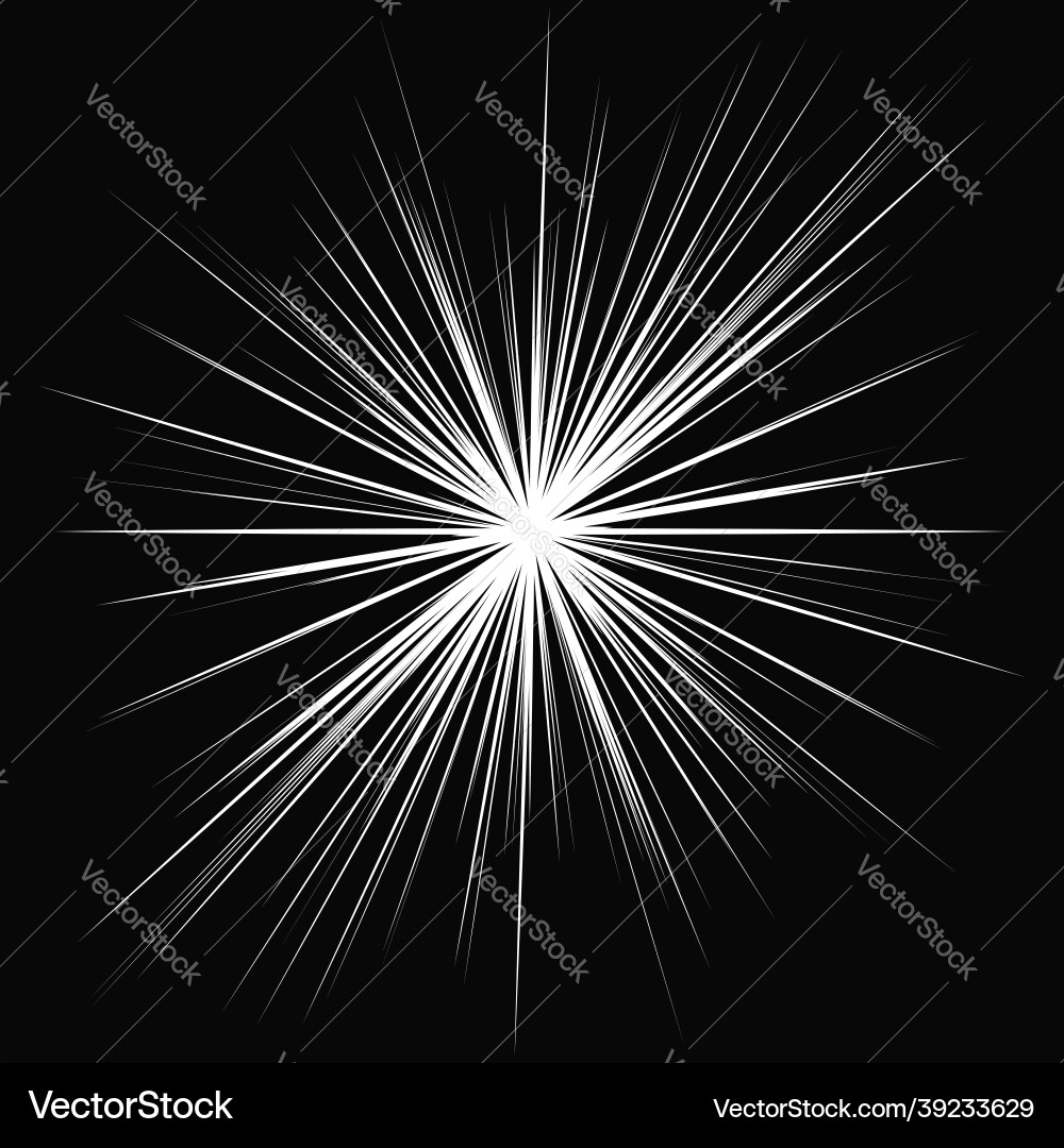 Radial radiating dynamic rays beams lines Radial radiating dynamic rays beams lines vector image