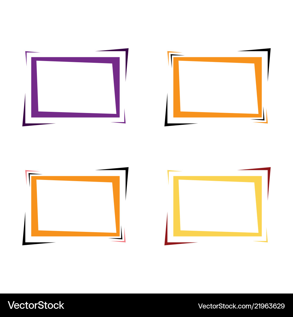 Set of bright frames for text or banner Vector Image