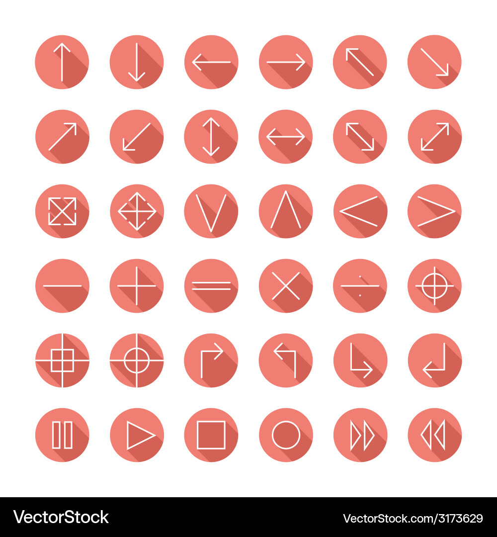 Thin icons set for web and mobile line simple vector image