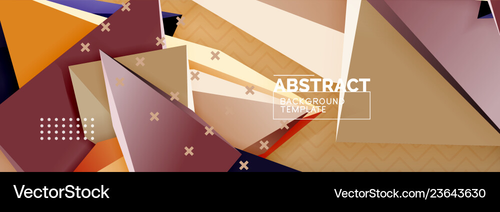 3d triangular shapes abstract background vector image