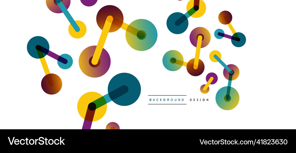 Abstract background round dots connected by lines Abstract background round dots connected by lines Vector Image