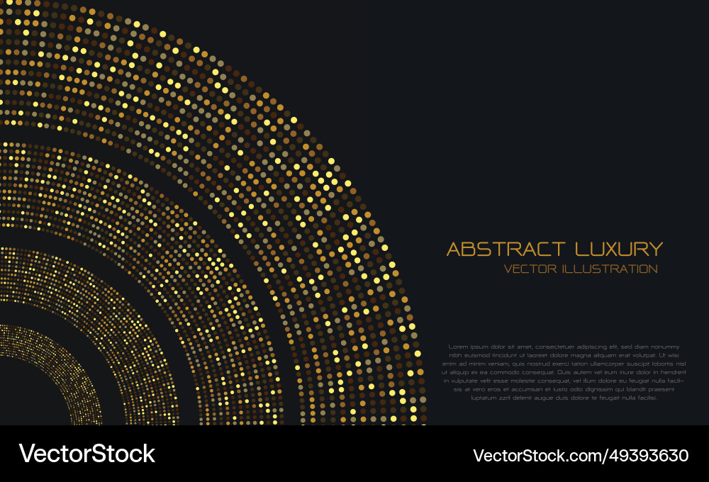 Abstract golden circle dot curve shape on grey Abstract golden circle dot curve shape on grey vector image