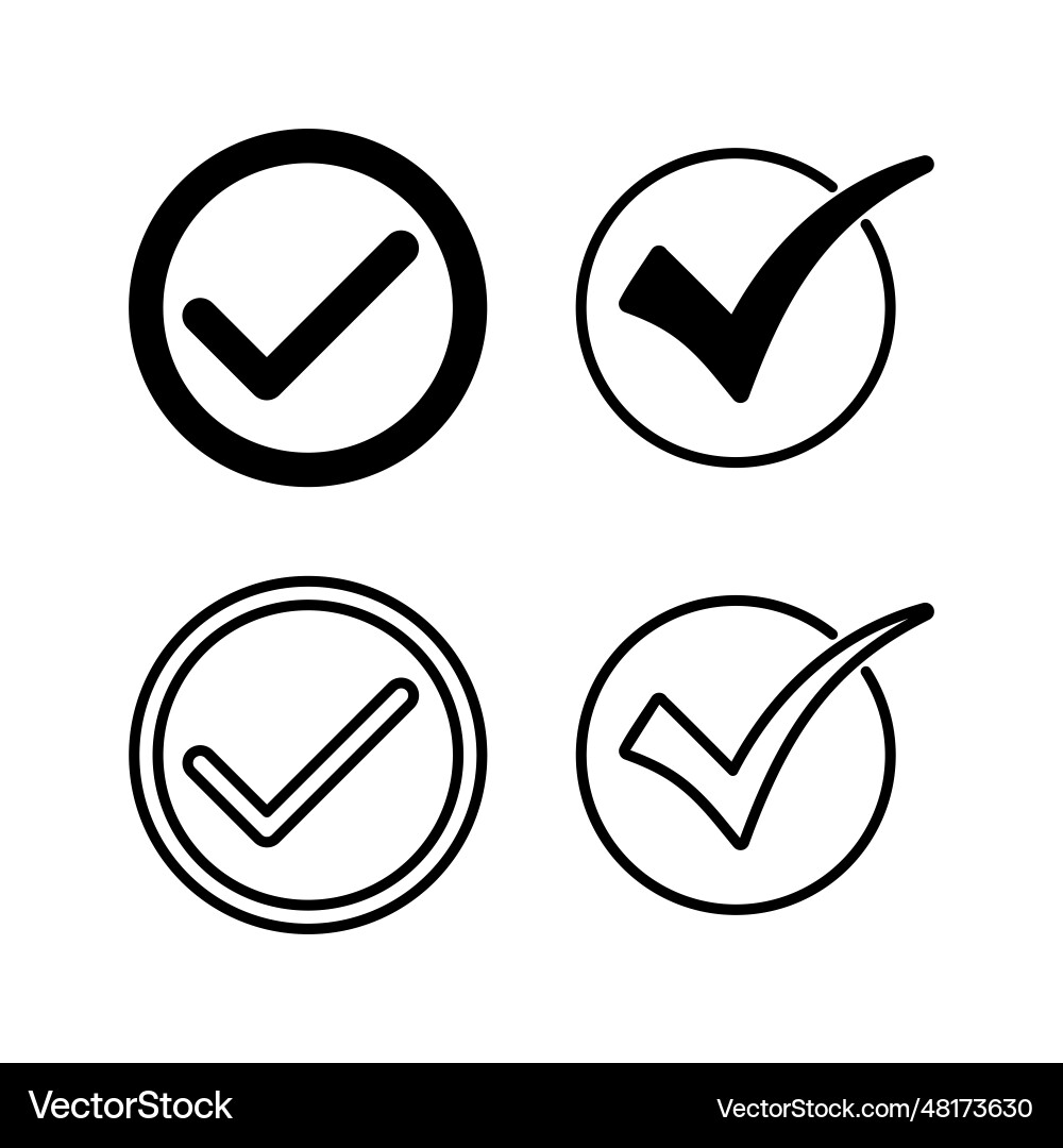 Check icon mark list button Check icon mark list button vector image