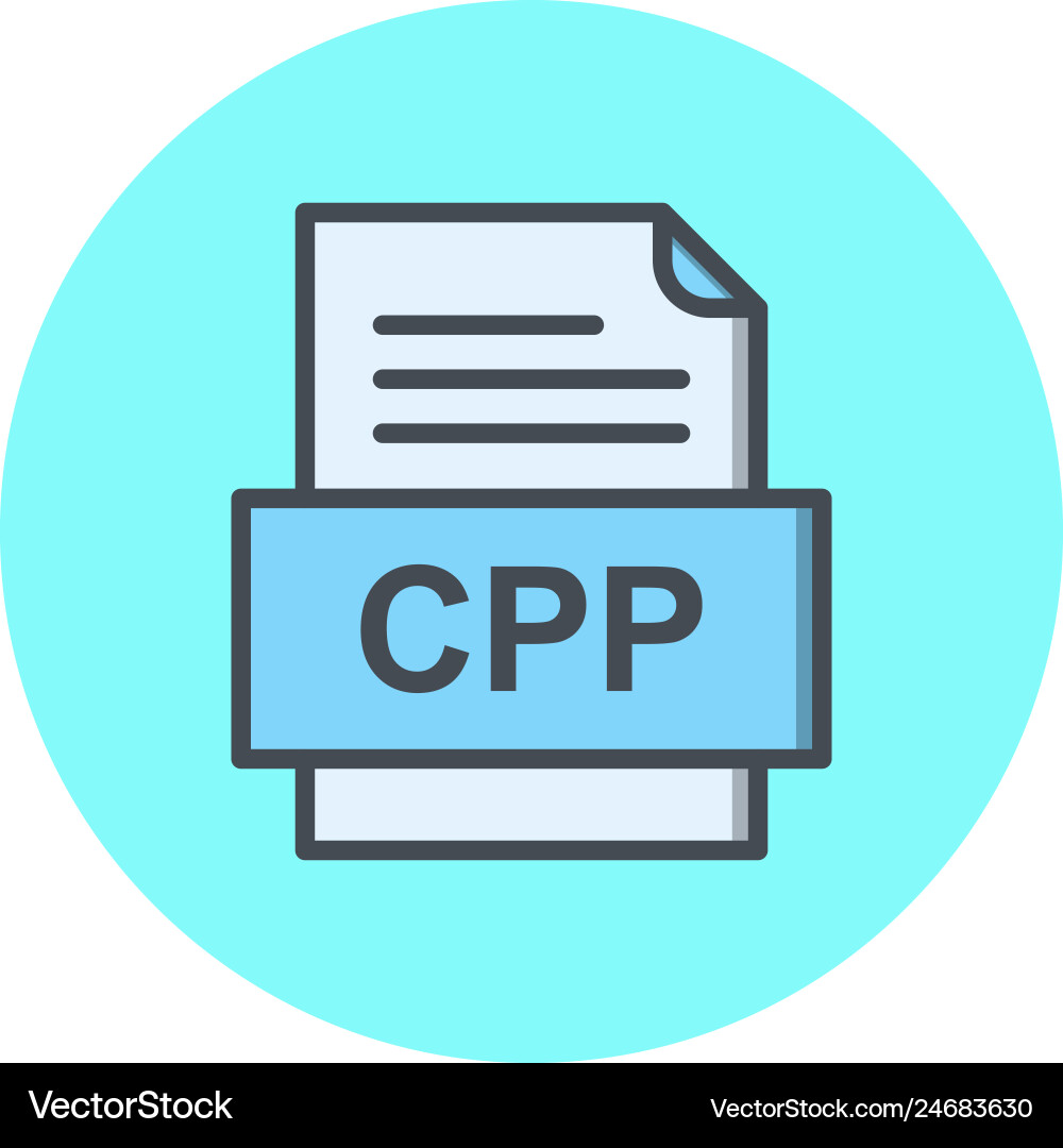 Cpp Datei Dokument Symbol vektorbild