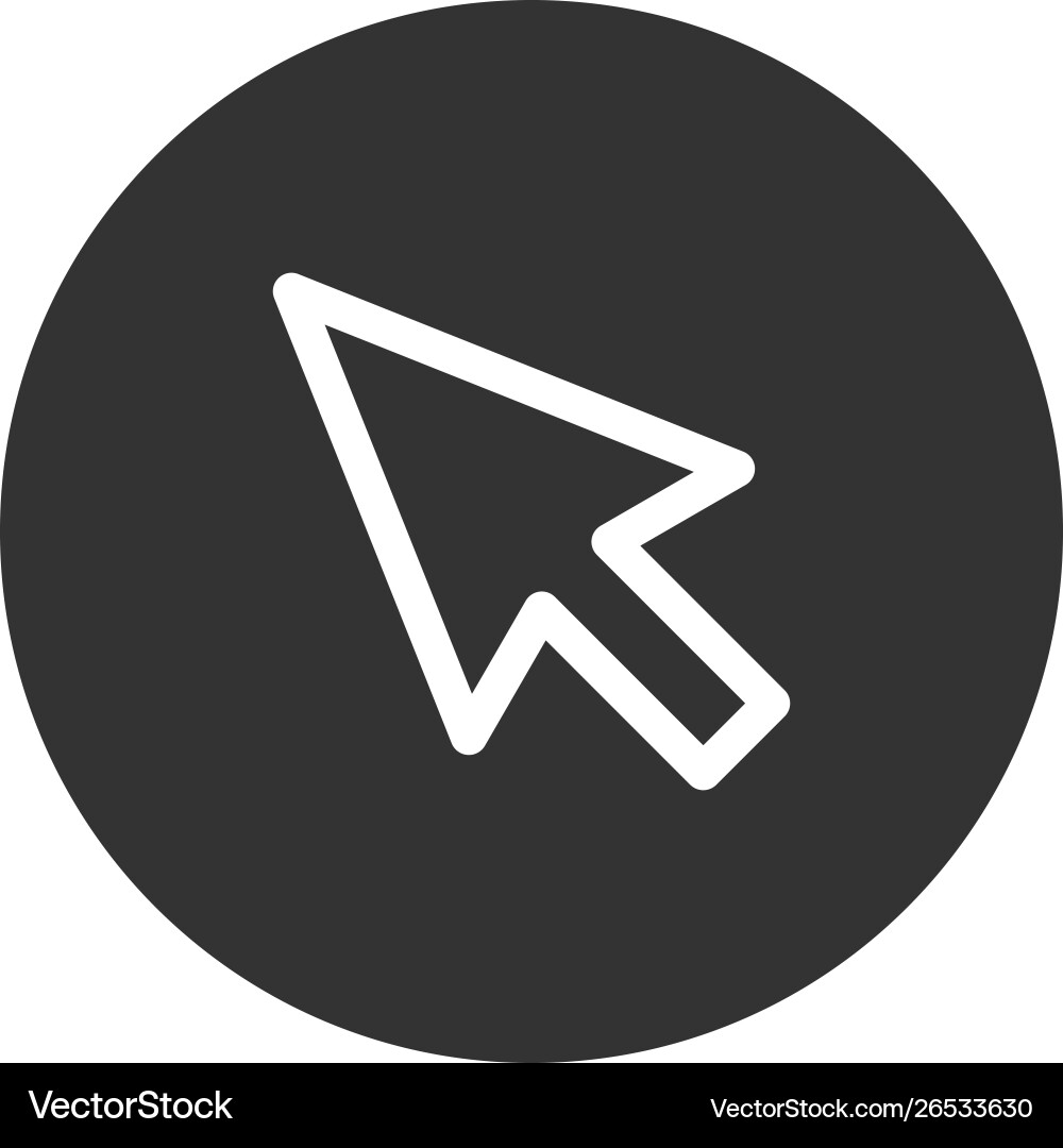 Cursor icon in modern style for web site Cursor icon in modern style for web site vector image