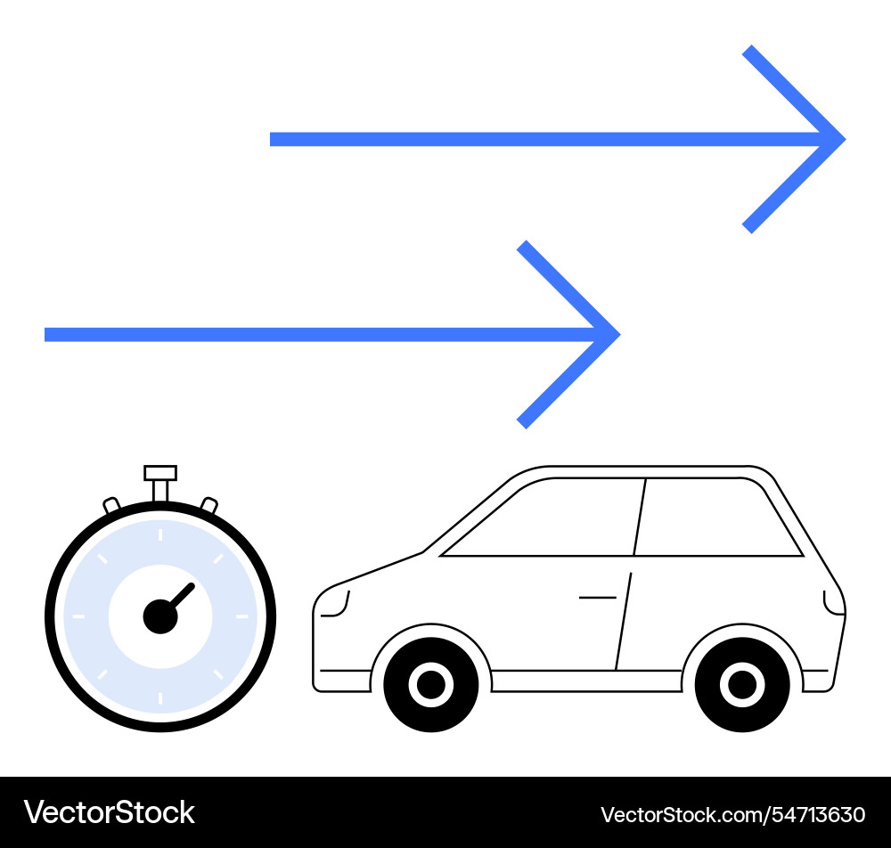 Efficient time management and speed concept Efficient time management and speed concept vector image