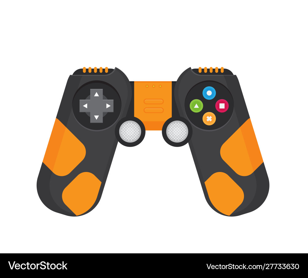 Flat joystick set isolated on white background Flat joystick set isolated on white background vector image