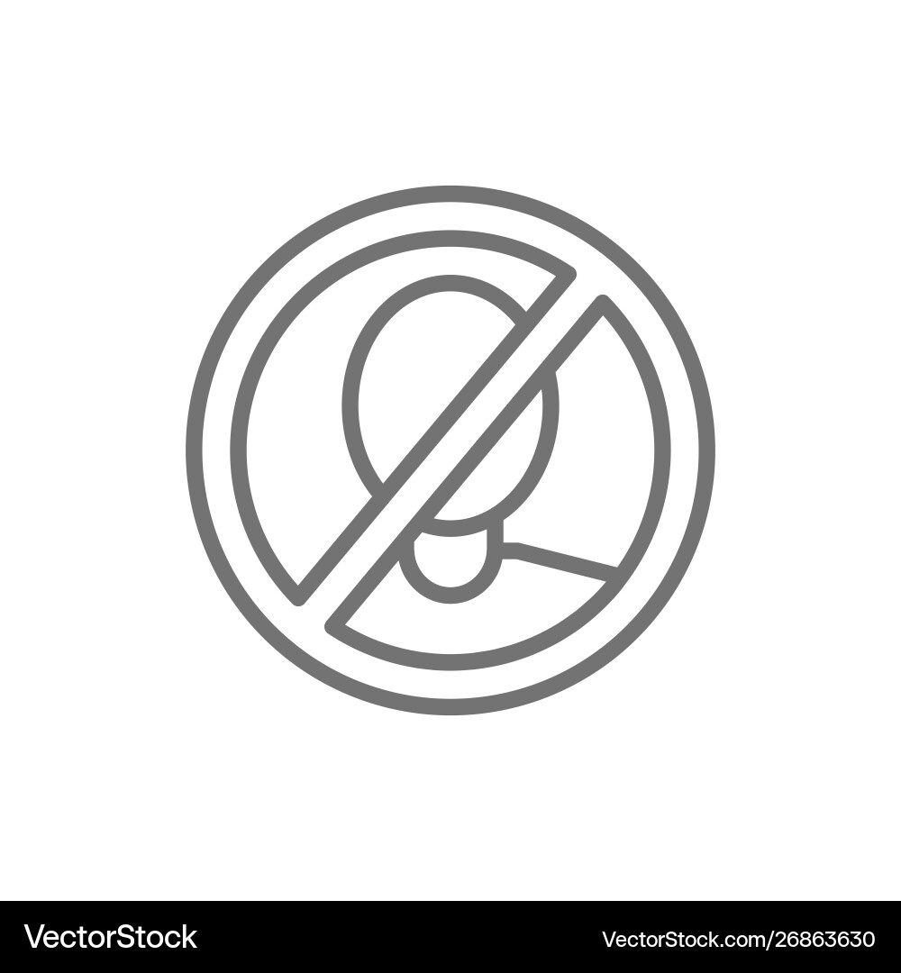 Forbidden sign with man face no verification Vector Image