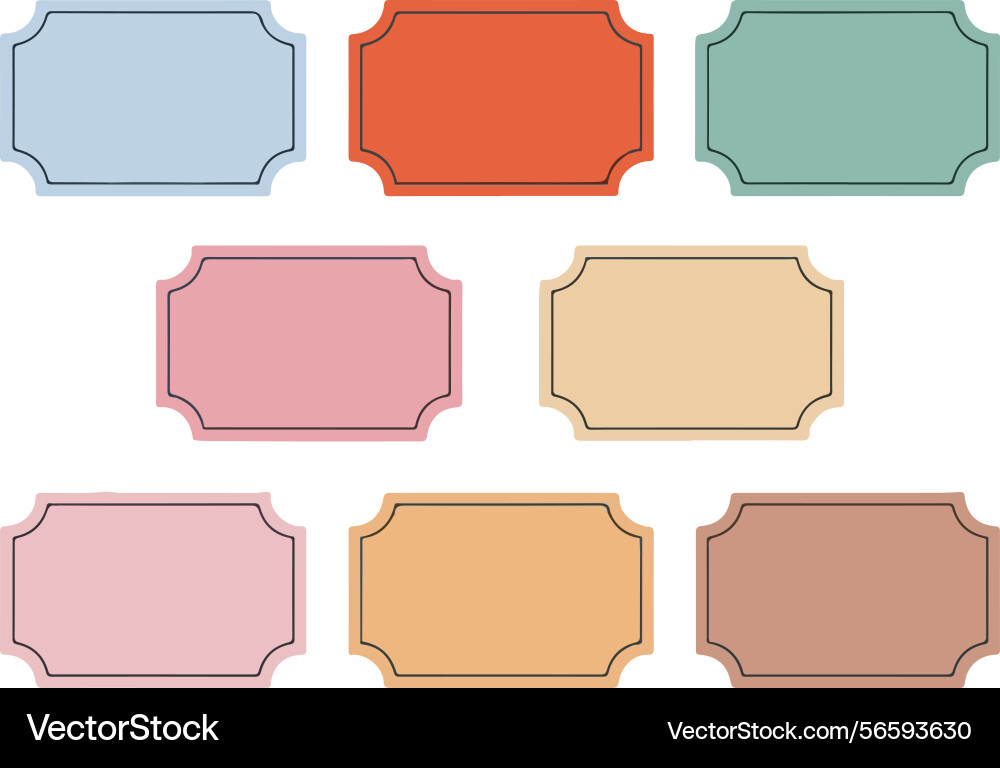 Frame borders colorful quote text boxes groovy Frame borders colorful quote text boxes groovy vector image