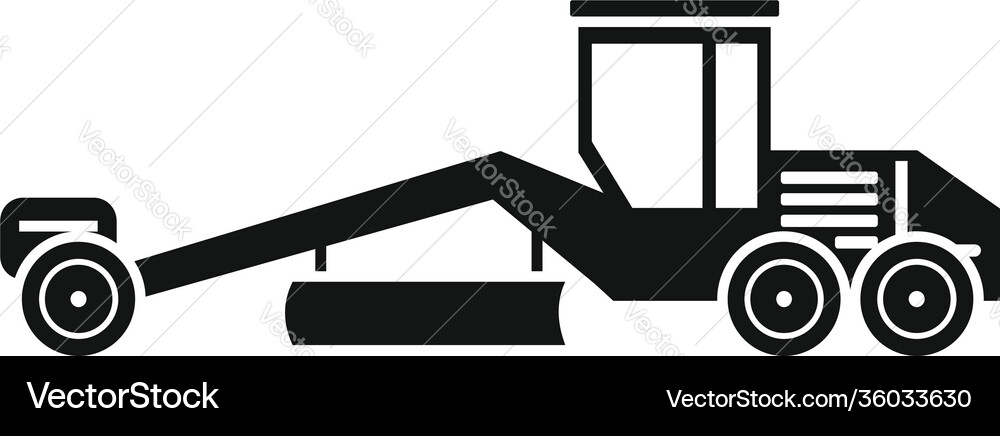 Grader machine heavy icon simple style Vector Image