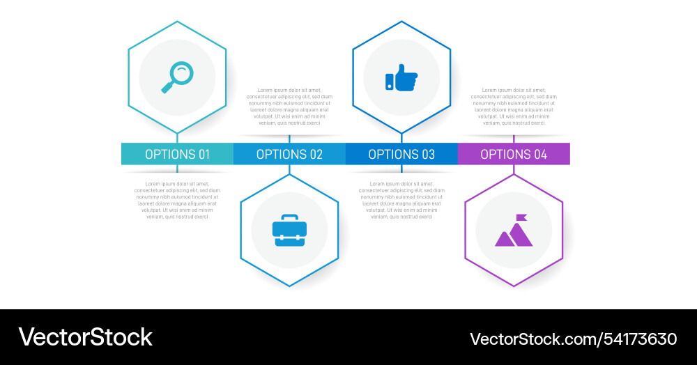 Horizontal progress bar featuring 4 arrow-shaped Horizontal progress bar featuring 4 arrow-shaped vector image
