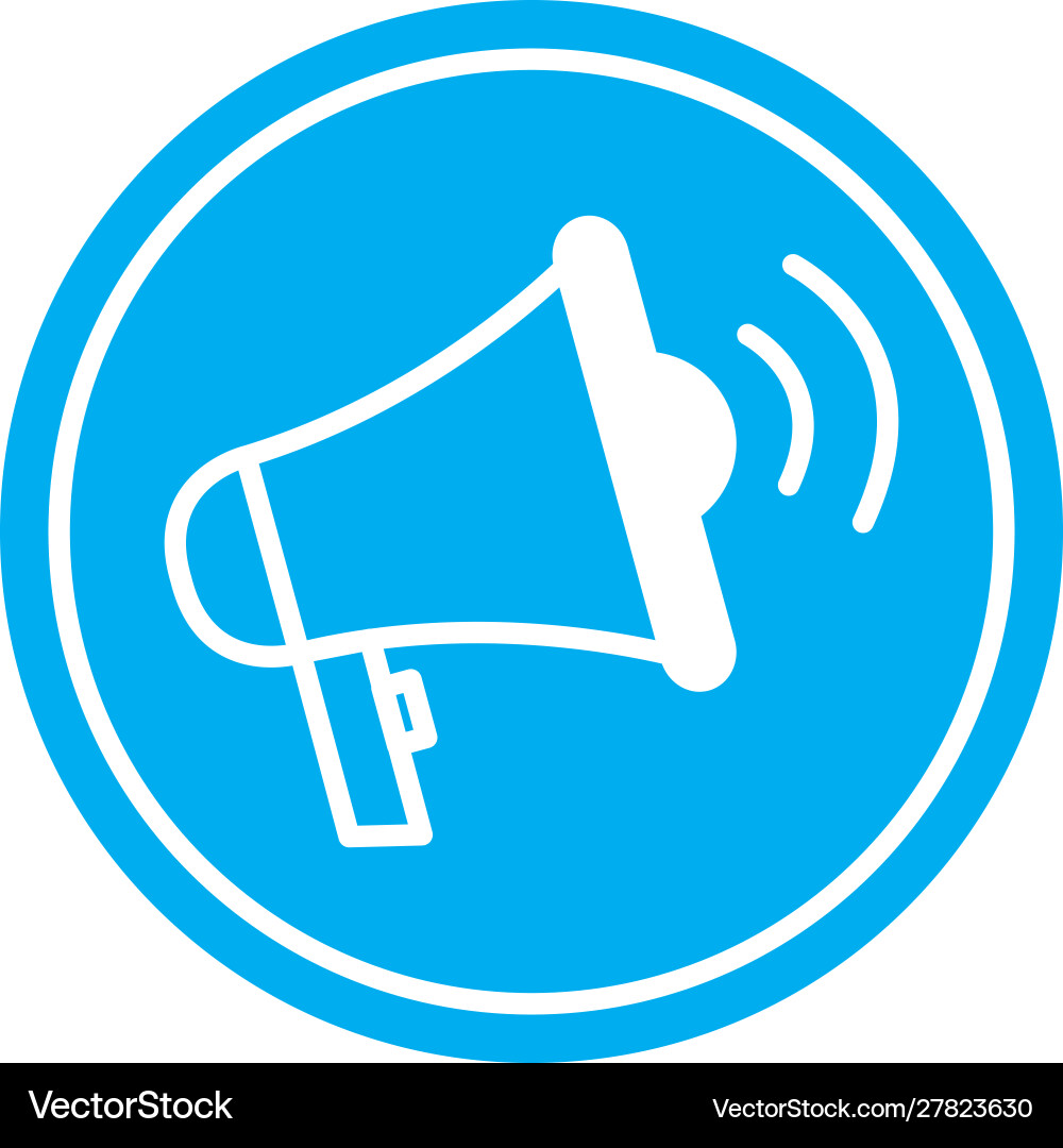 Isolated megaphone button block flat design vector image