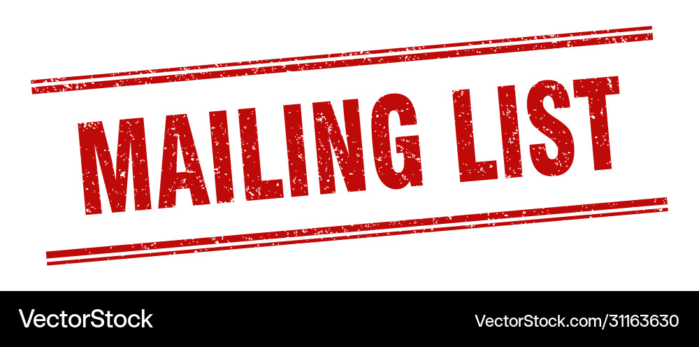 Mailing list stamp label square Vector Image