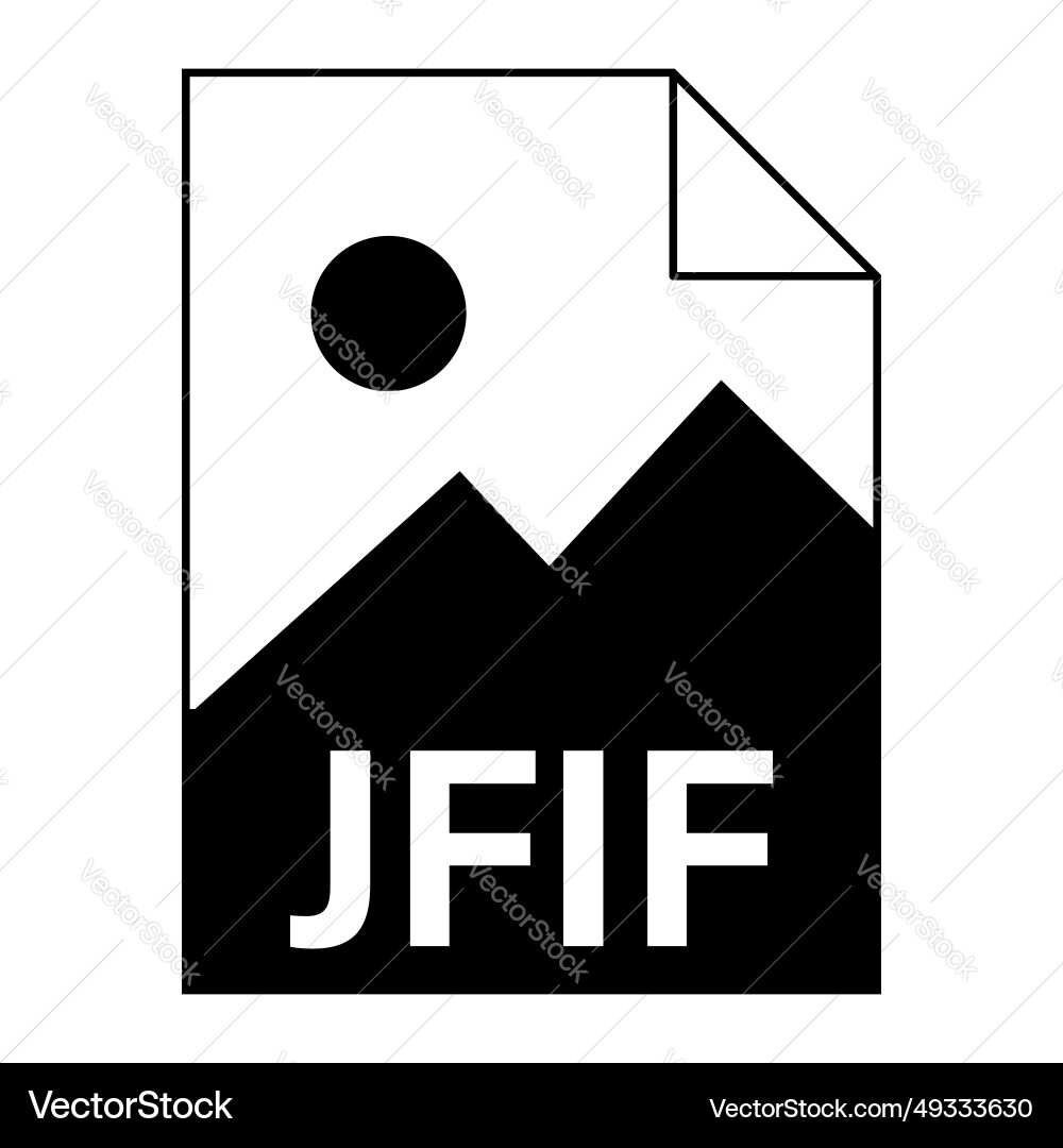 Modern flat design of jfif file icon for web Modern flat design of jfif file icon for web Vector Image
