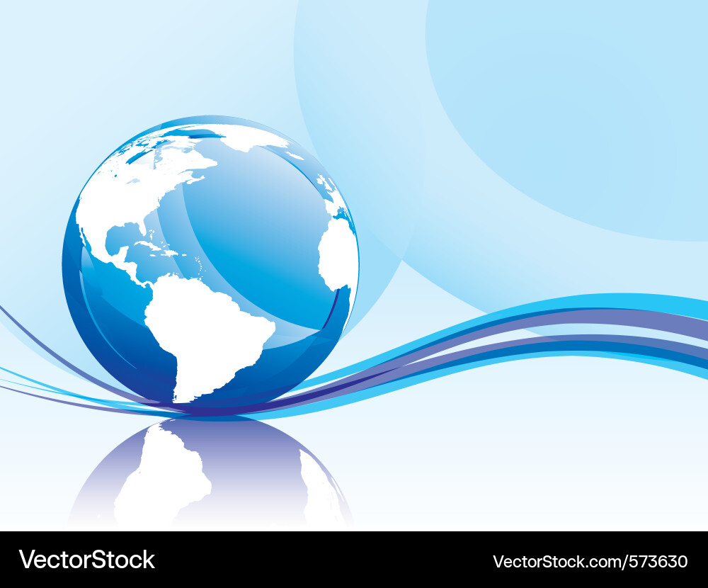 Modern Globe Background Vector Image