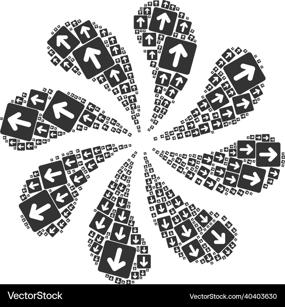 Outside cursor icon curl abstract flower Outside cursor icon curl abstract flower Vector Image