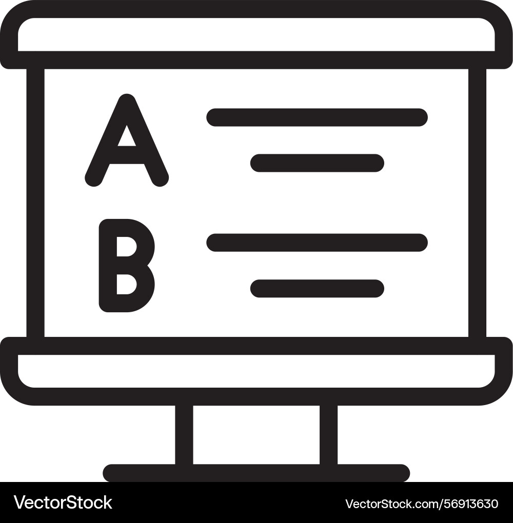 Presenter linear style icon design Vector Image