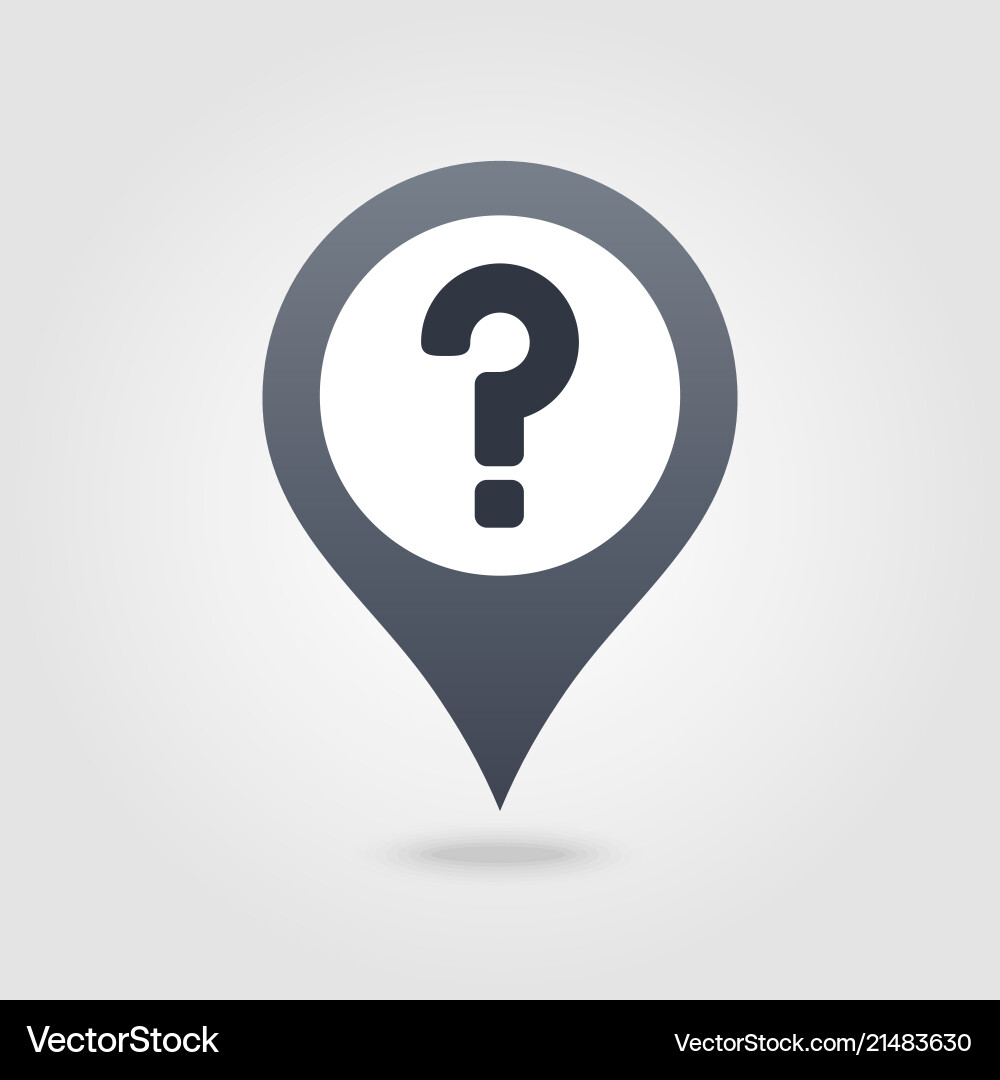 Question mark pin map icon pointer markers Vector Image