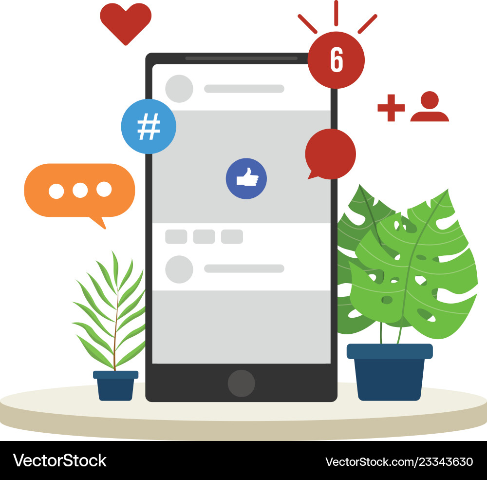 Social media networking notifications pop up Social media networking notifications pop up vector image