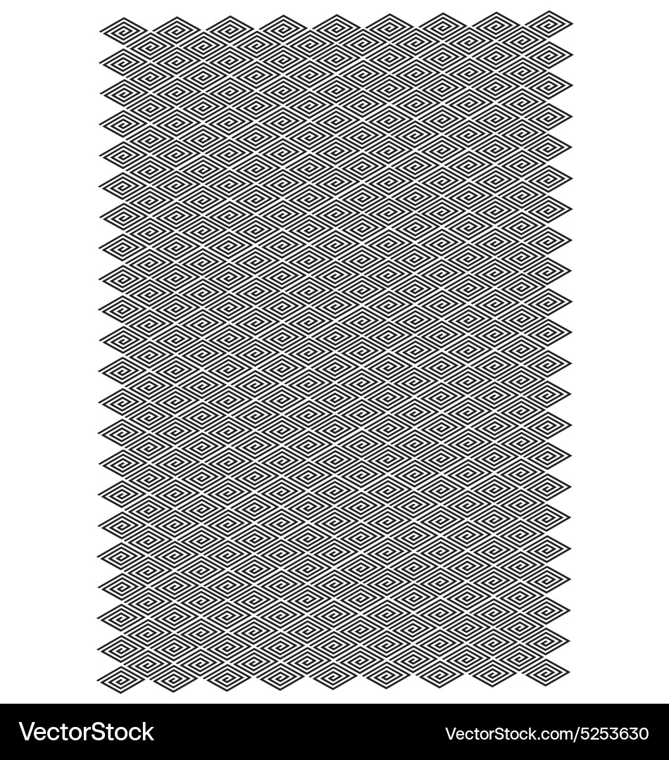 Spiral Diamond Block Pattern Vector Image