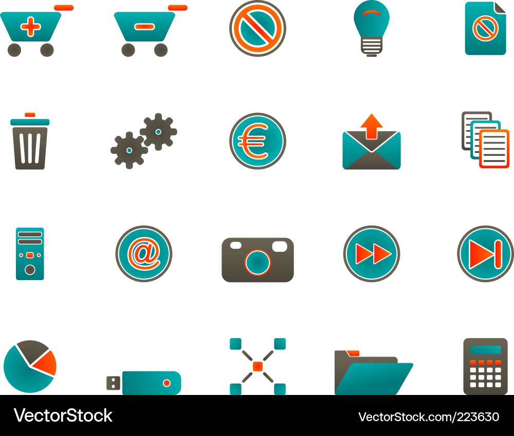 Web icons vector image