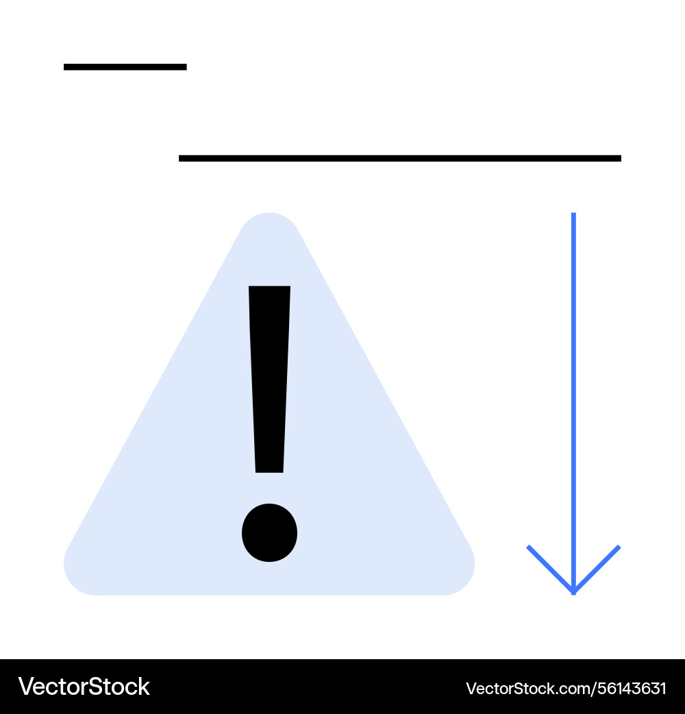 Alert notification with exclamation mark inside Alert notification with exclamation mark inside vector image
