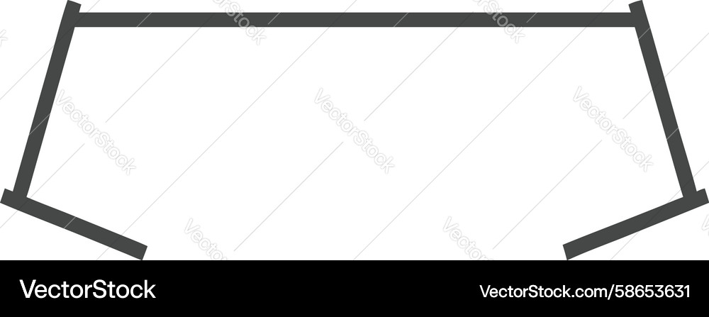 Angular hexagonal frame outline modern design Vector Image