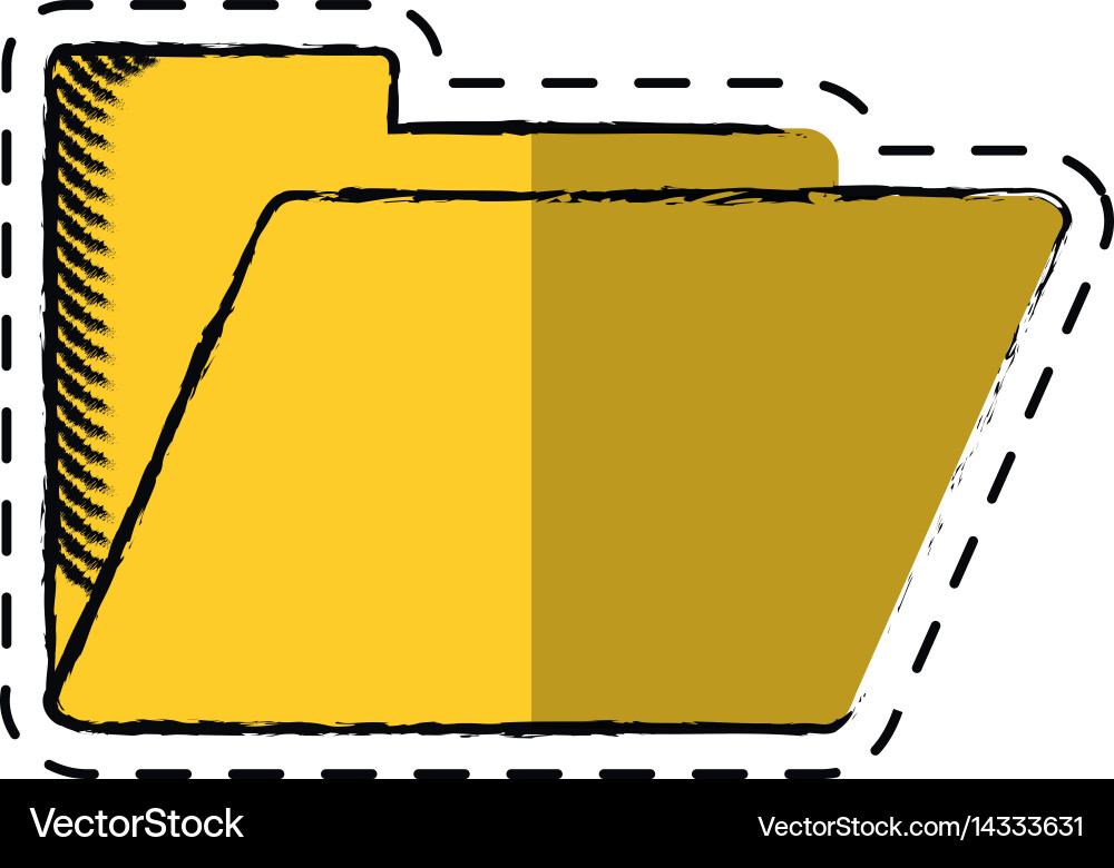 Cartoon folder file document archive icon vector image