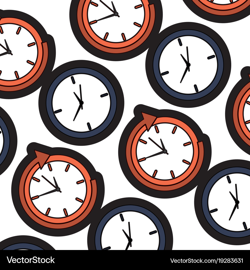 Clock time pattern image Vector Image