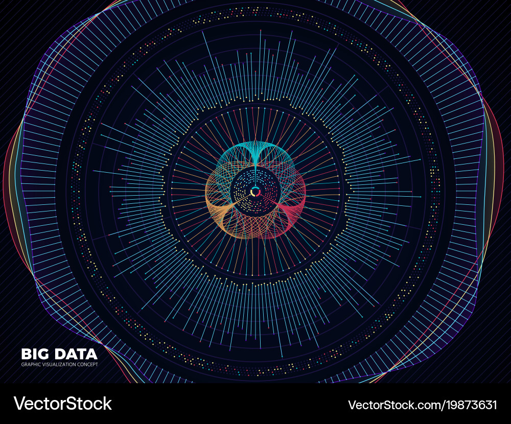 Complex Data Visualization System vector image
