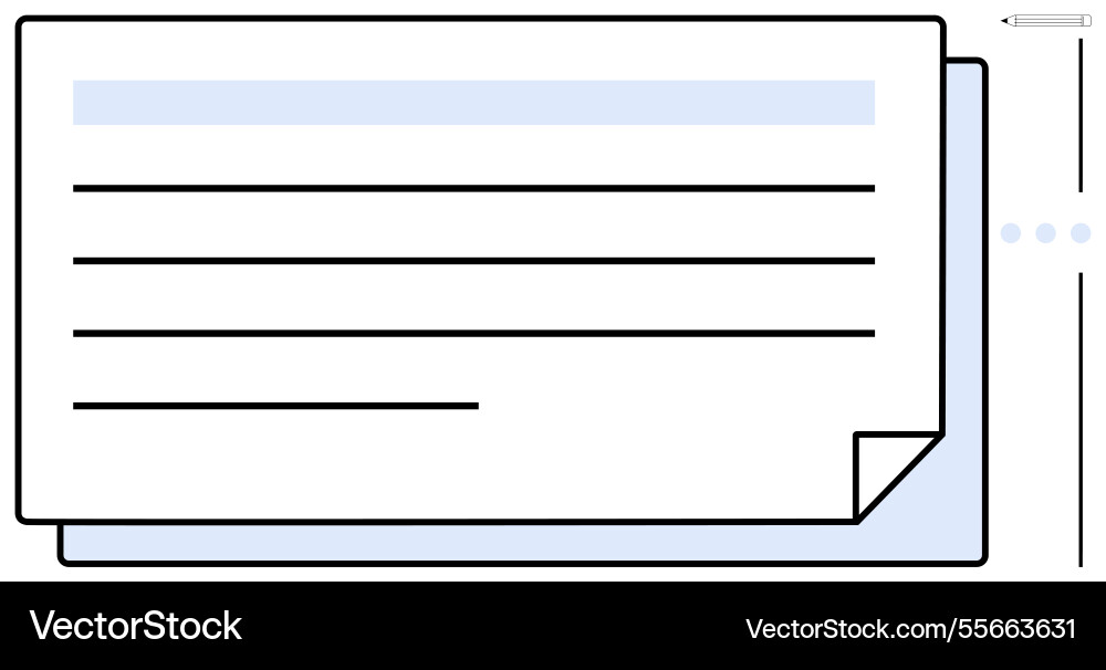 Digital document interface with scrollbar and text Digital document interface with scrollbar and text vector image