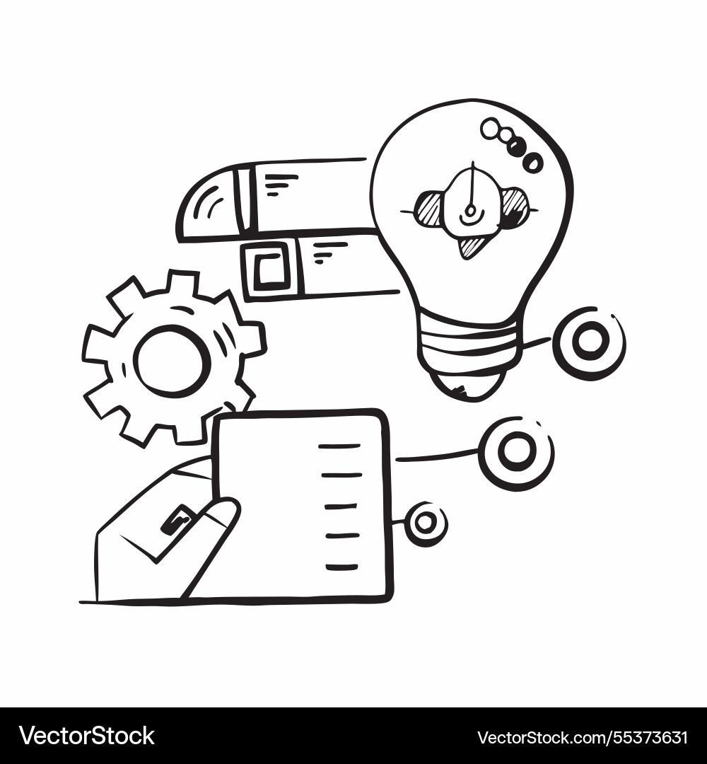 Engineer with ai automation concept Engineer with ai automation concept vector image